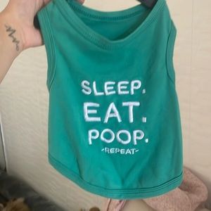 Cute teal dog tanktop